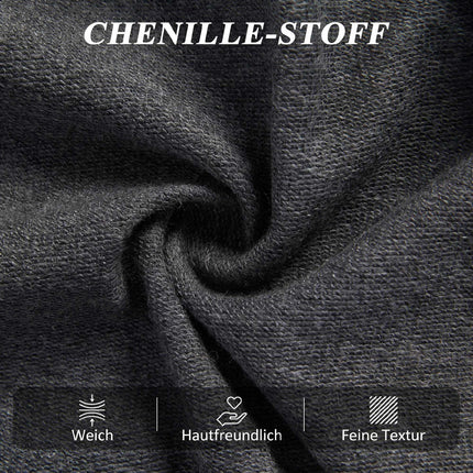 Dark Grey Convertible Sofa Bed – High-Density Foam, Chenille Fabric