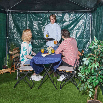 Panneaux latéraux de pavillon vert foncé - lot de 3