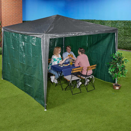 Panneaux latéraux de pavillon vert foncé - lot de 3