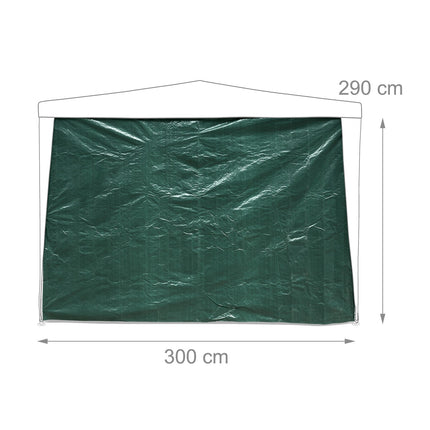 Panneaux latéraux de pavillon vert foncé - lot de 3