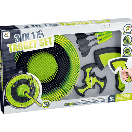 Dart-Spielset mit 3 Spielen im kompakten 3-in-1-Design