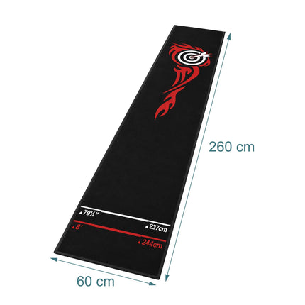 Dartmatte mit Oche-Linie, 60x260 cm, rutschfest