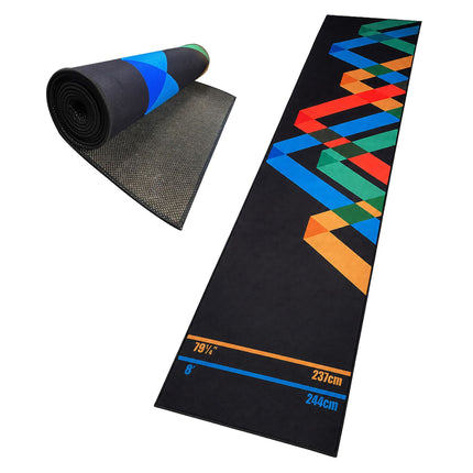 Dartmatte mit offizieller Wurflinie, 60x260 cm, rutschfest