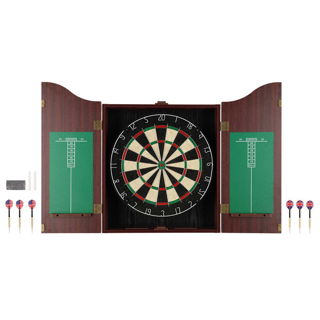 Dartboard-Kabinett-Set mit offiziellem Sisalboard und Darts