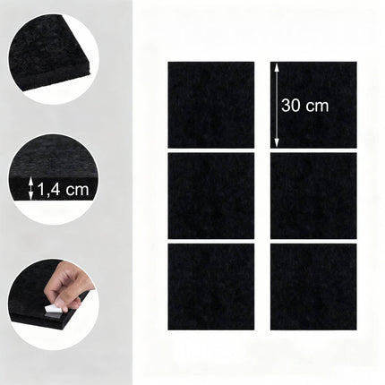 Dartboard Surround, 6-Piece Felt Wall Protector