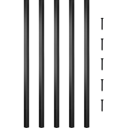 Deck Balusters, 101-Pack Aluminum Square Spindles 26 In With Screws