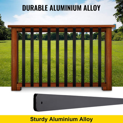 Deck Balusters, 16-Pack Aluminum 29.5 x 1 in, Black