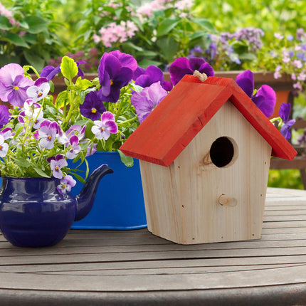 Deco Birdhouse Red Roof