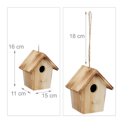 Deko-Vogelhaus mit brennendem Dach