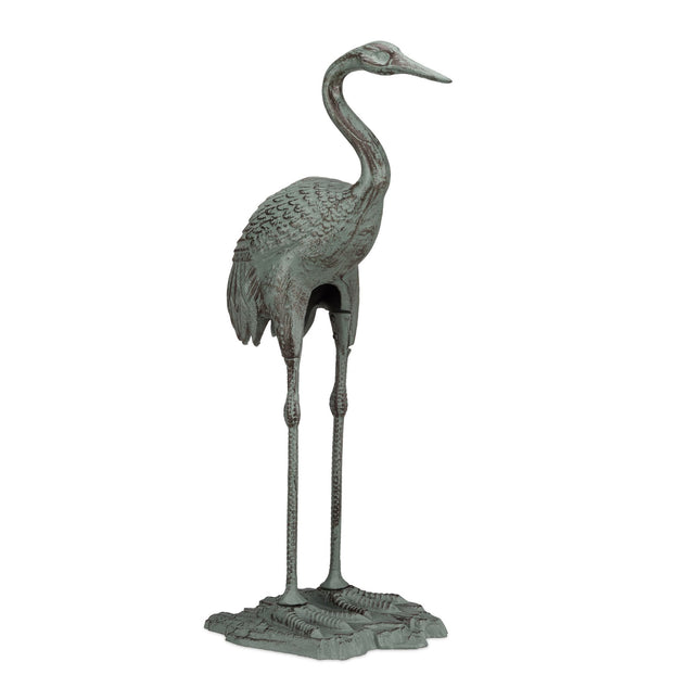 Dekorative Kranichstatue aus Gusseisen