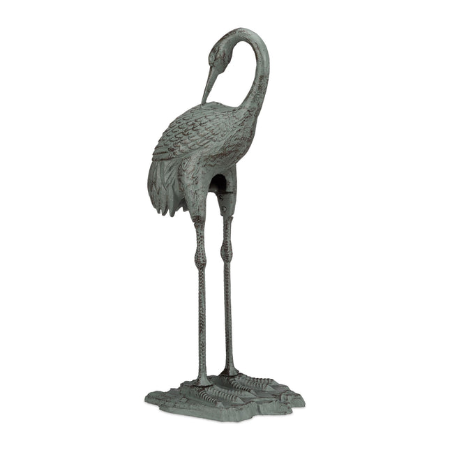 Dekorative Kranichstatue aus Gusseisen