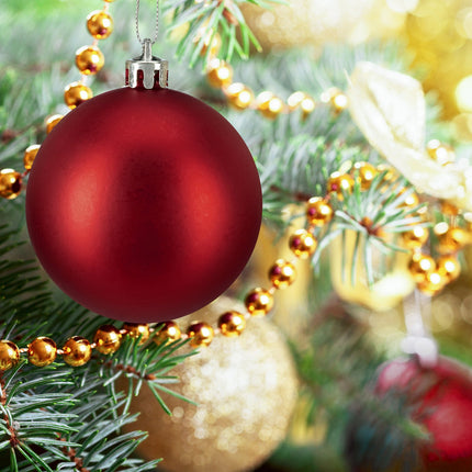 Dekoratives Kunststoff-Weihnachtsbaumkugel-Set, 138 Teile