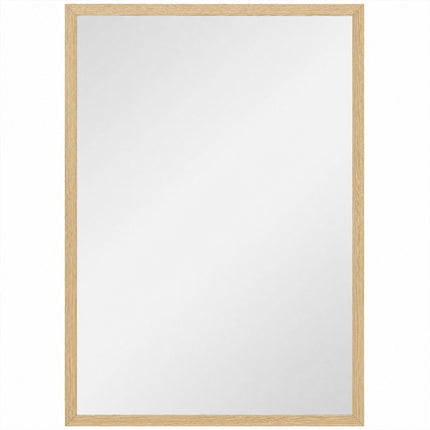 Decorative Wall Mirror, 40x60 cm, Natural MDF Frame
