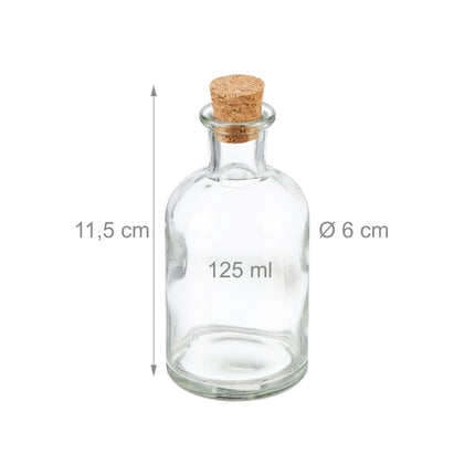 Decorative jars with cork lids
