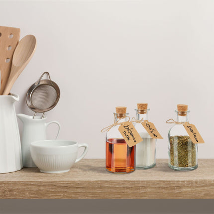 Decorative jars with cork lids