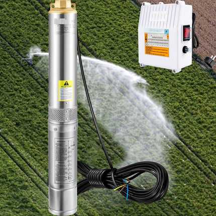 Deep Well Submersible Pump, 1100W, 57 m Head, IP68
