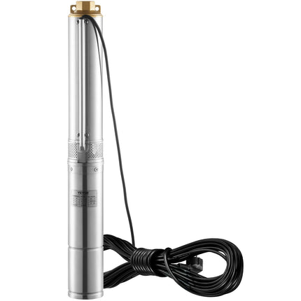 Deep Well Submersible Pump, 370W 230V, 50m Head