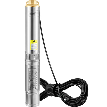 Deep Well Submersible Pump 750W, 105L/min, 62m Head