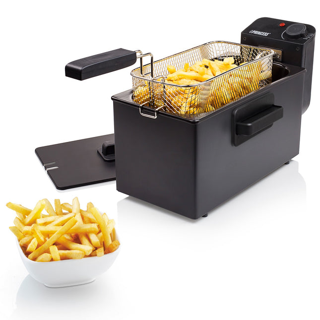 Fritteuse 3l 182727 Edelstahl. Schwarz