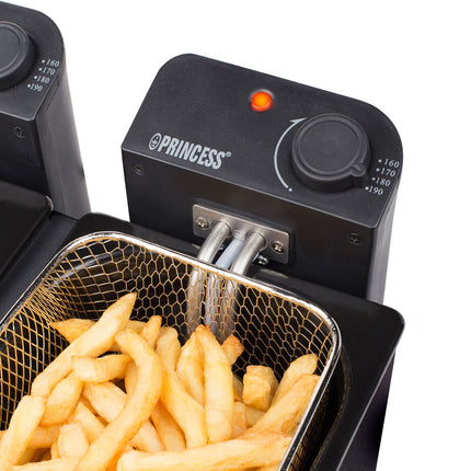 Friteuse Double 2x3L 2x1800W Noir
