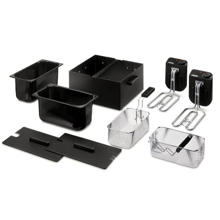 Friteuse Double 2x3L 2x1800W Noir