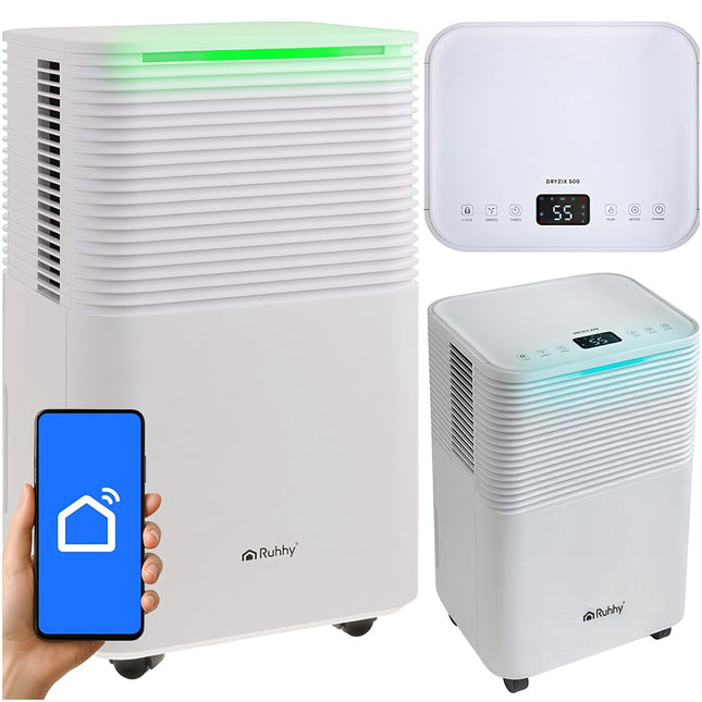 Luftentfeuchter, 12L/Tag, WLAN, Timer, Hygrostat