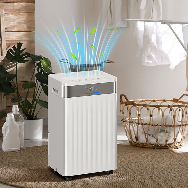 Luftentfeuchter, 4,5L Tank, 24-Stunden-Timer, LED-Anzeige