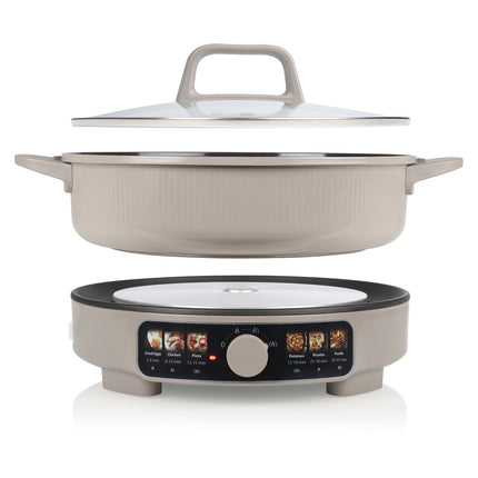 Deluxe Electric Grill Pan 4L with Ceramic Coating, 3 Heat Settings, 29 cm