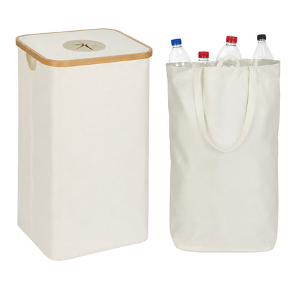 Deposit Bottle Collection Bin, 100L – Beige, Bamboo