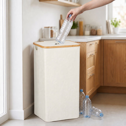 Deposit Bottle Collection Bin, 100L – Beige, Bamboo