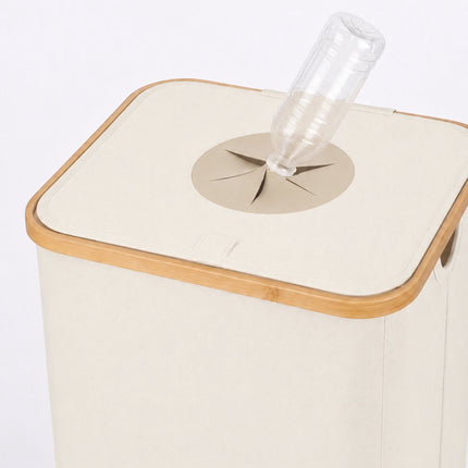 Deposit Bottle Collection Bin, 100L – Beige, Bamboo