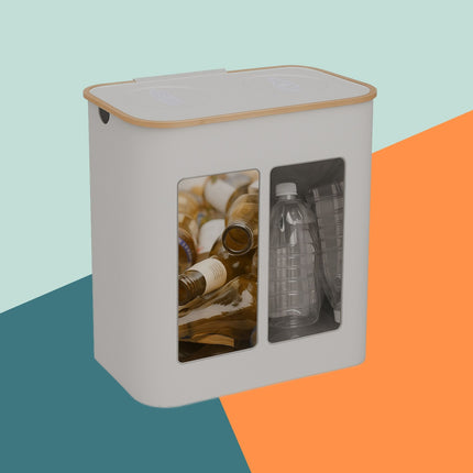 Deposit Bottle Recycling Bin, 2 Sections, 60–100 Bottles