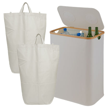 Deposit Bottle Recycling Bin, 2 Sections, 60–100 Bottles