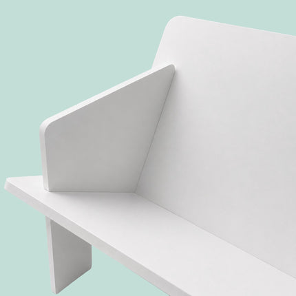 Desk Bookshelf Organiser for Notebooks and Books, White PVC, 3 kg Load