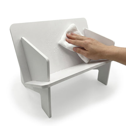 Desk Bookshelf Organiser for Notebooks and Books, White PVC, 3 kg Load