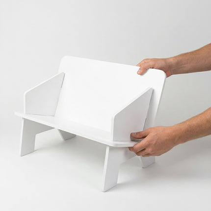Desk Bookshelf Organiser for Notebooks and Books, White PVC, 3 kg Load