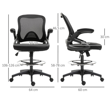 Ergonomischer Bürostuhl, drehbar, Netzstoff, 360°, 120 kg Tragkraft