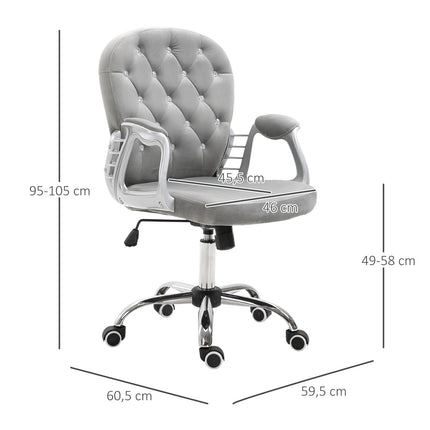 Ergonomická šedá kancelářská židle – nastavitelné polstrované opěradlo