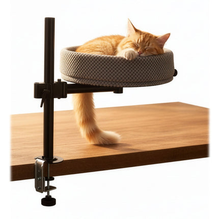 Schreibtisch-Katzenbett – Höhenverstellbar, Weiches Nest