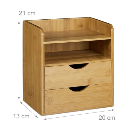 Schreibtisch-Organizer Bambus Schubladen Regale Holz Aufbewahrungsbox Holz Büroregal Ständer