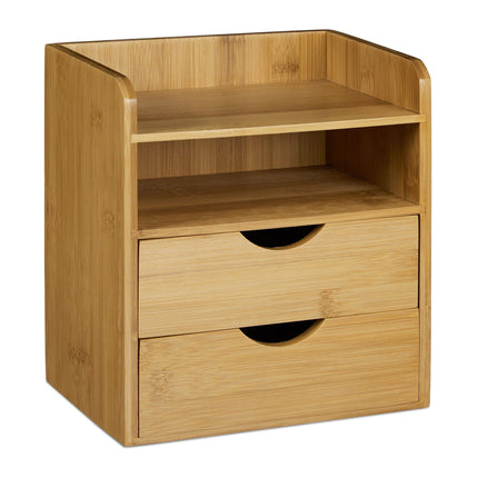 Schreibtisch-Organizer Bambus Schubladen Regale Holz Aufbewahrungsbox Holz Büroregal Ständer