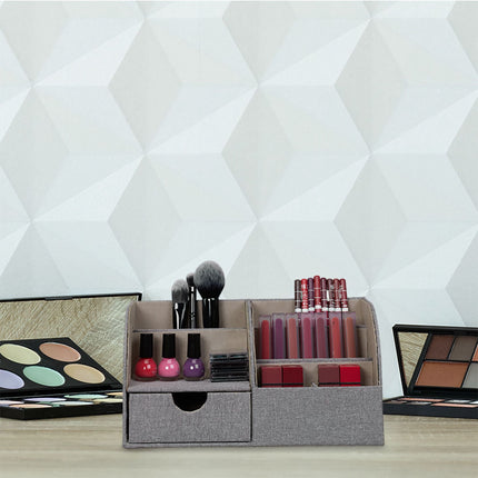 Schreibtisch-Organizer im Leinen-Look