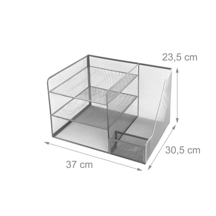 Schreibtisch-Organizer, Metallgewebe, 5 Fächer