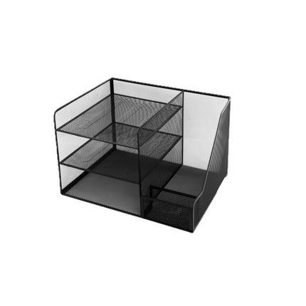 Schreibtisch-Organizer, Metallgitter, 5 Fächer, Ablagefach