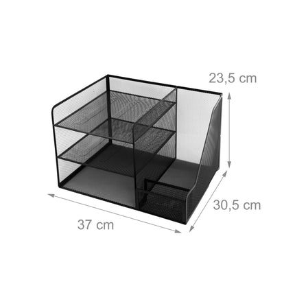 Schreibtisch-Organizer, Metallgitter, 5 Fächer, Ablagefach