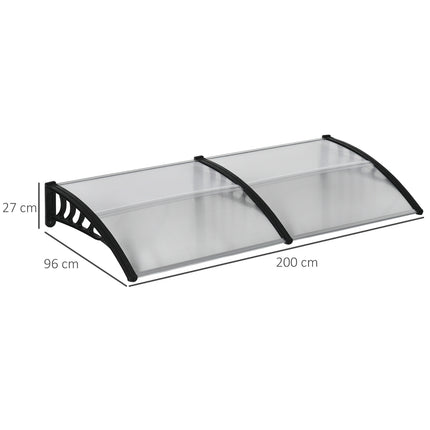 Aluminium-Außendach mit UV- und Regenschutz, schwarz