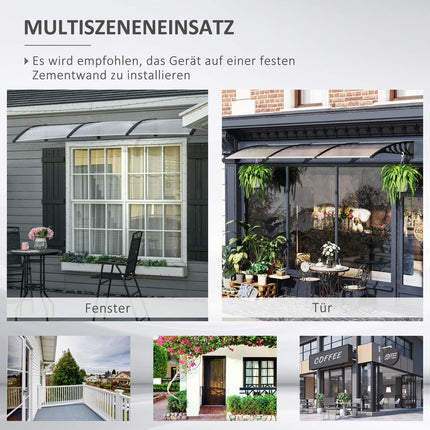 Außentür aus Aluminium, UV- und Regenschutz, schwarz