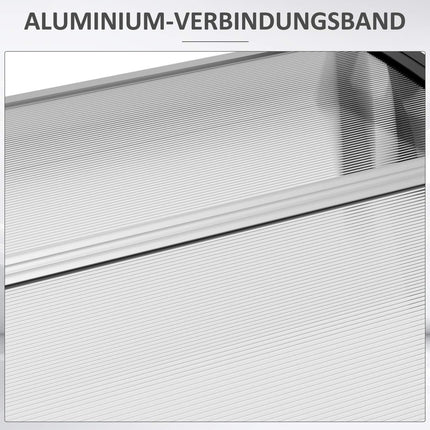 Außentür aus Aluminium, UV- und Regenschutz, schwarz