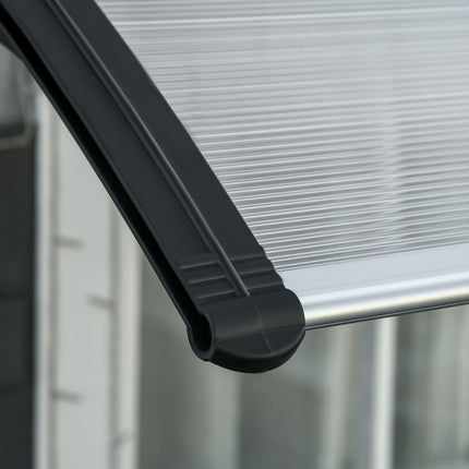 Außentür aus Aluminium, UV- und Regenschutz, schwarz