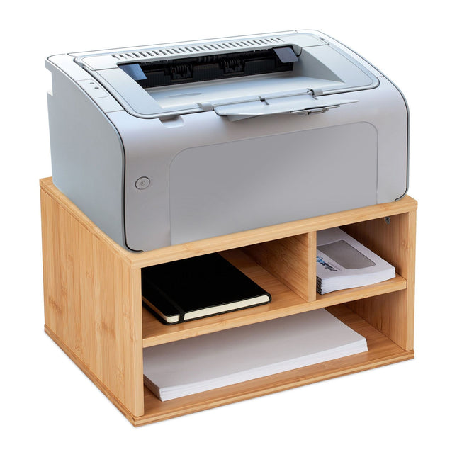 Schreibtisch aus Bambus für Drucker